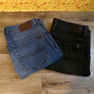 BUFFALO David Bitton 2 Men's Jackson Slim Straight Jeans 32x32 Black & Blue